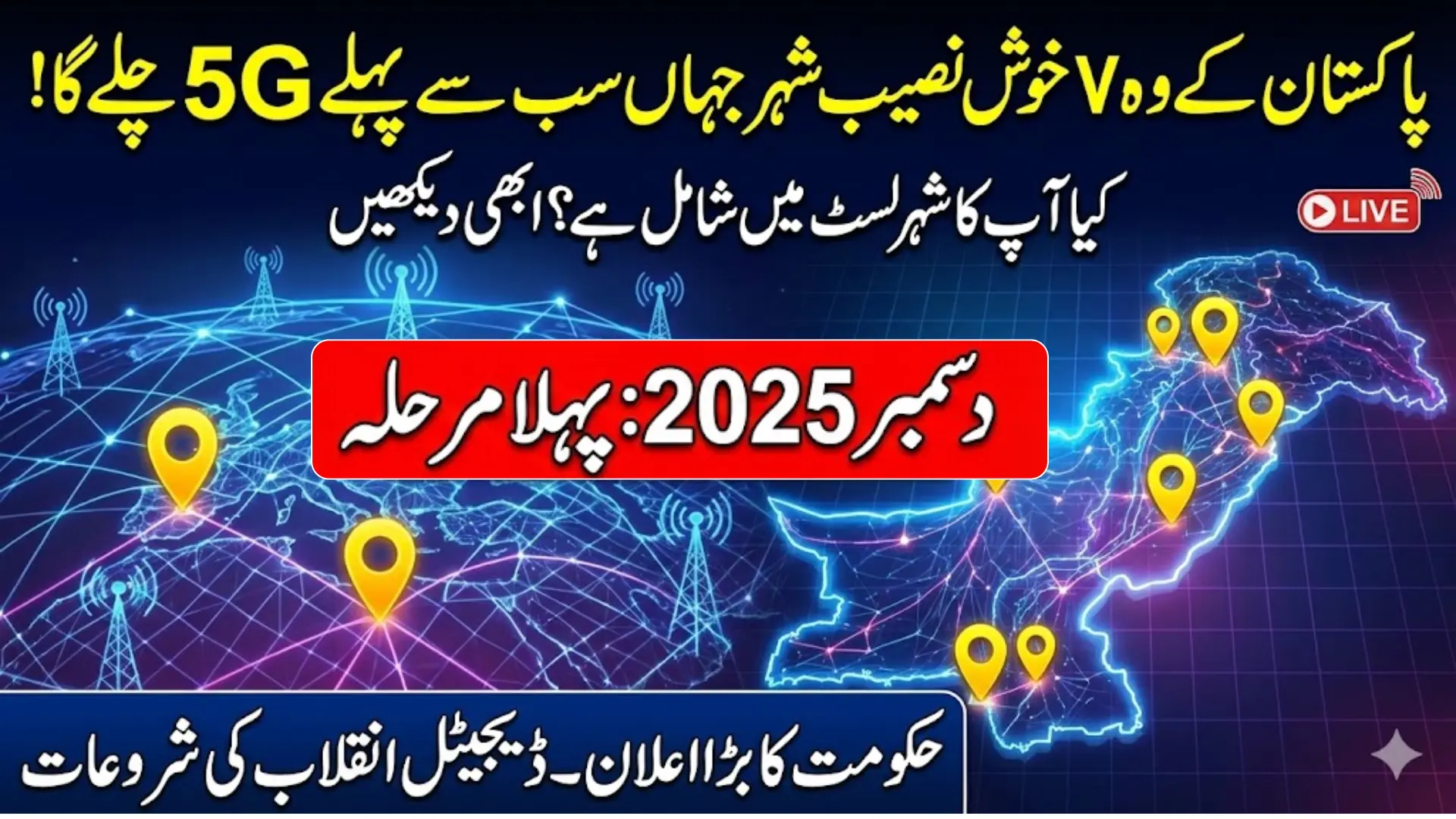 5G Internet Service Launching in Pakistan September 2026 – First Phase Covers 7 Cities
