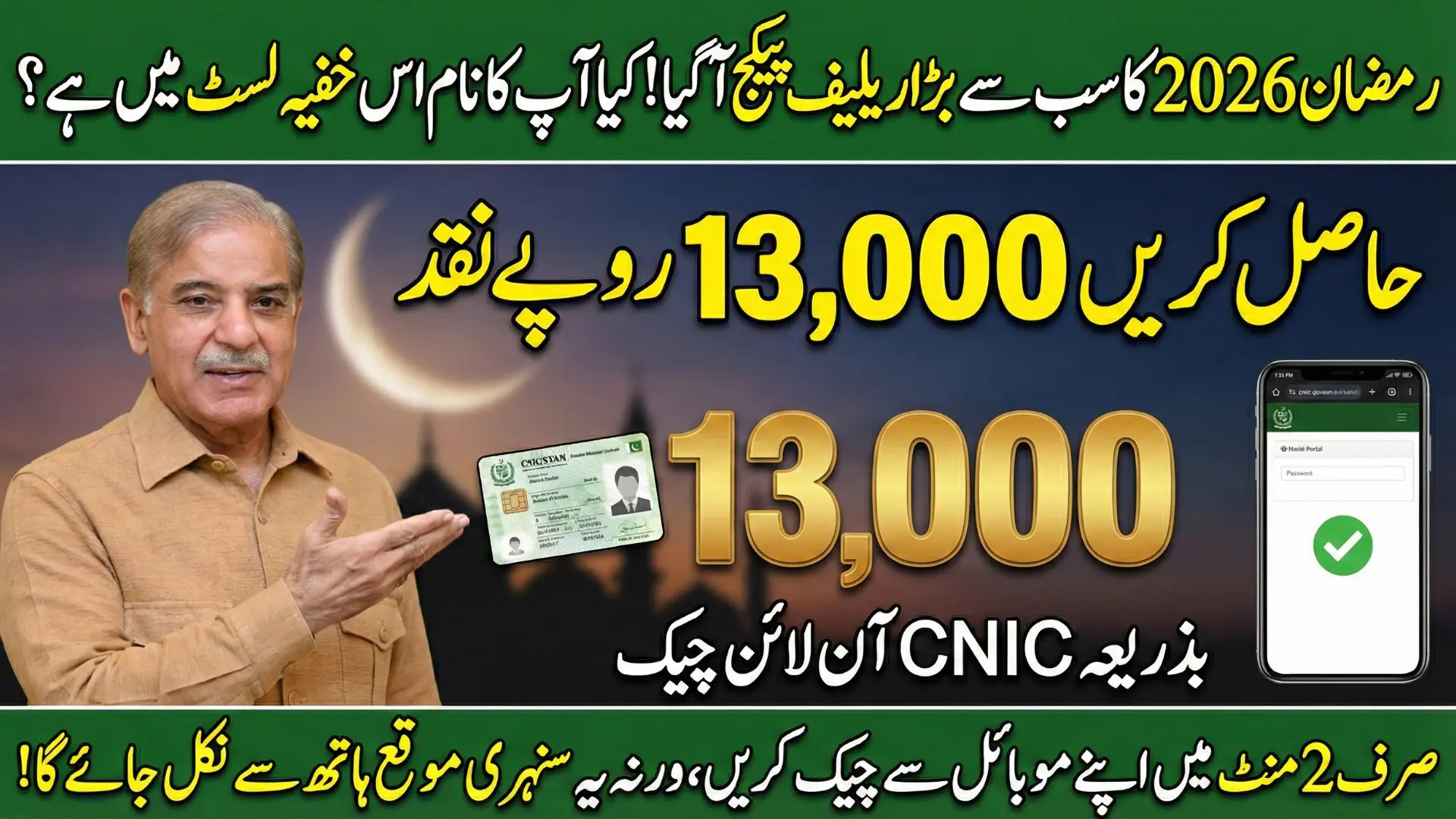 pmrrp nitb gov pk Check 2026: Verify Rs 13,000 Ramzan Relief by CNIC Online