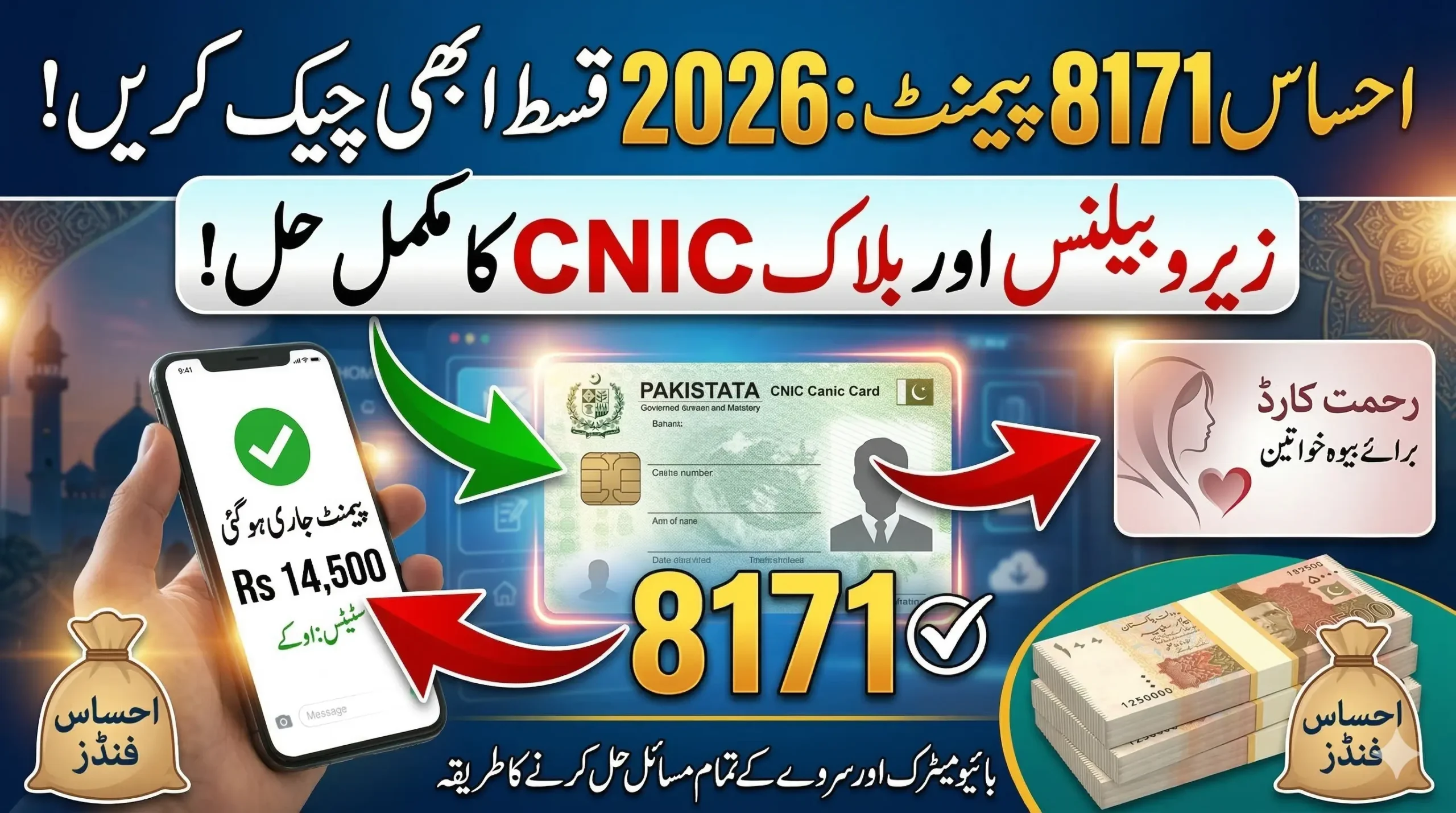 Ehsaas 8171 Program Online Payment Check By CNIC Number 2026 - Full Details