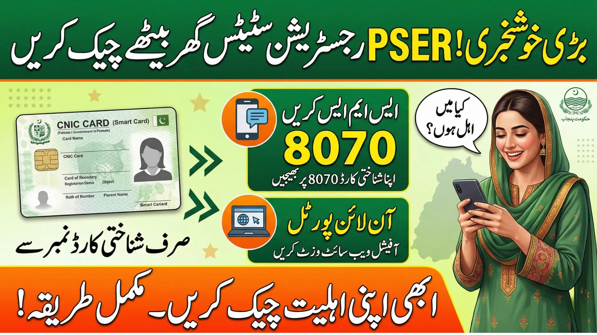 How to Check PSER Registration Status by CNIC Across Punjab - Know Full Guide 2026