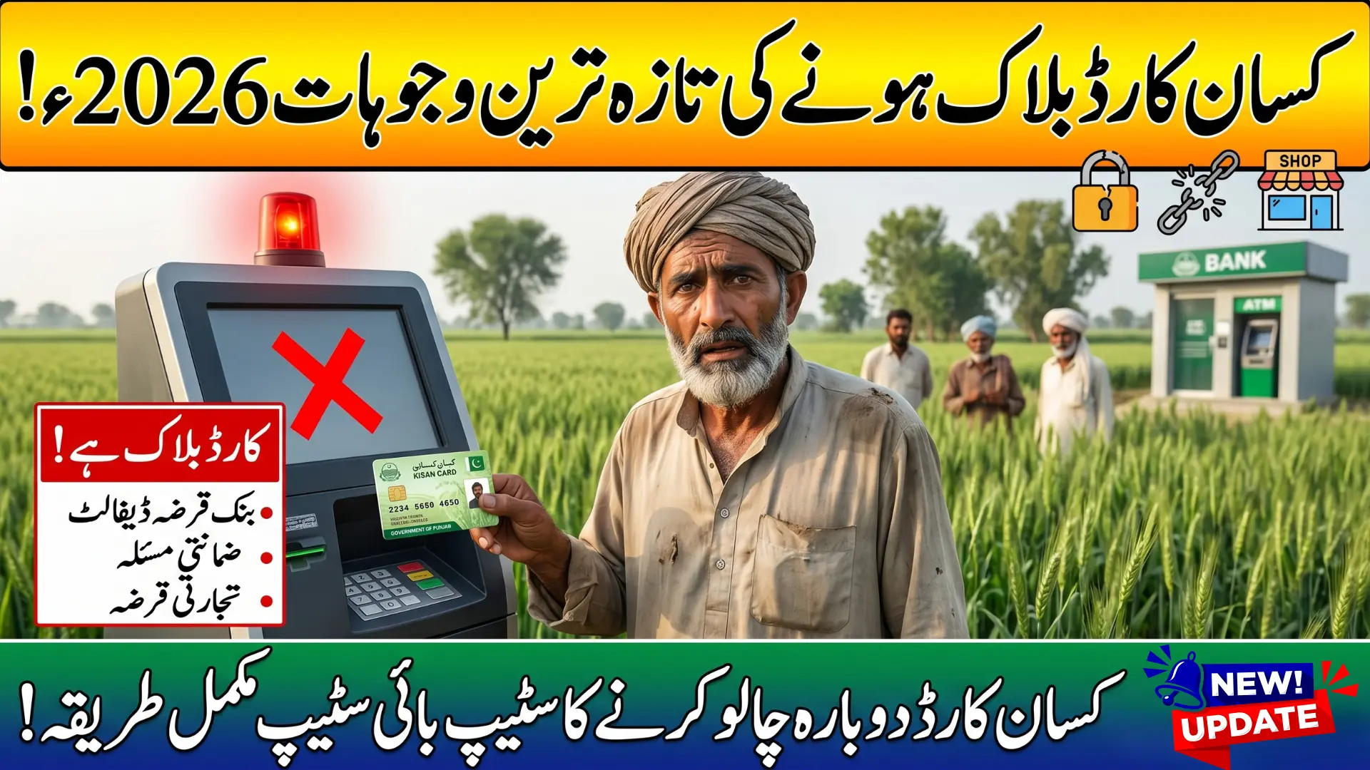 Latest Kisan Card Blocked Reasons Explained for Pakistani Farmers - Know Complete Step-by-Step Guide 2026